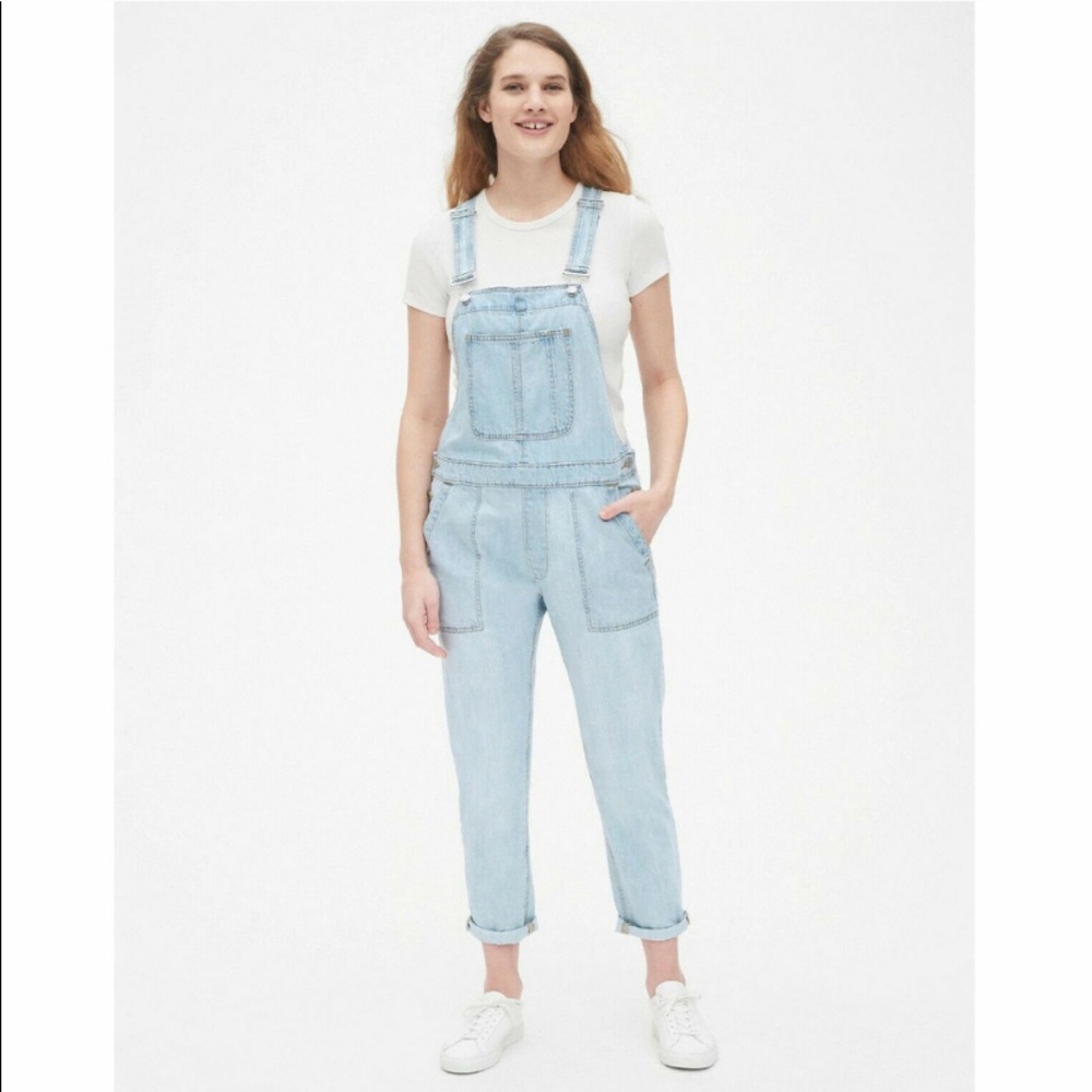 Gap Relaxed Denim Overalls Medium